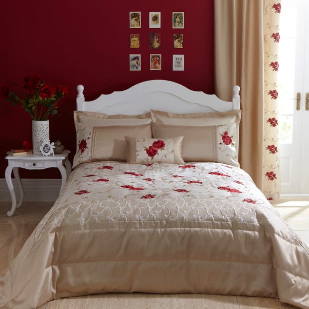 Juliet Red Bedspread Dunelm Juliet Red Bedspread Dunelm, Dunelm Cream And Gold Bedding