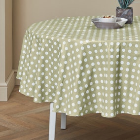 Dotty Round PVC Tablecloth