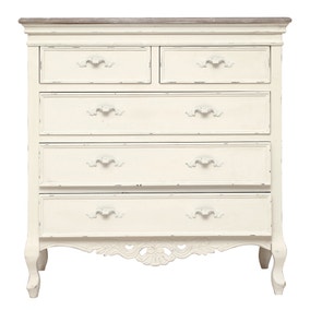 Camille Ivory 5 Drawer Chest