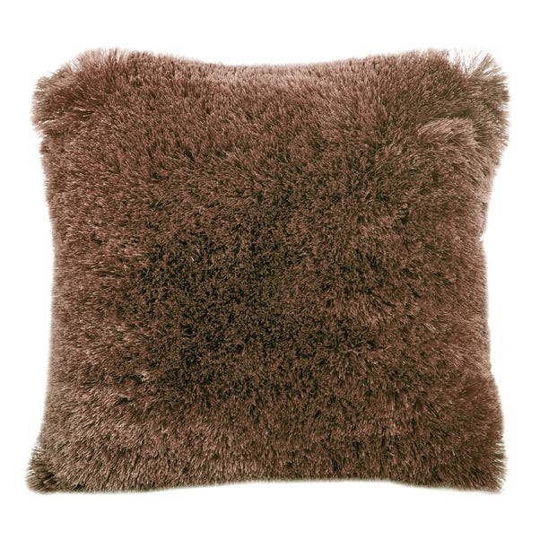 Fine Faux Furry Cushion Mink (Brown)
