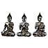 Set of 3 Buddhas Grey