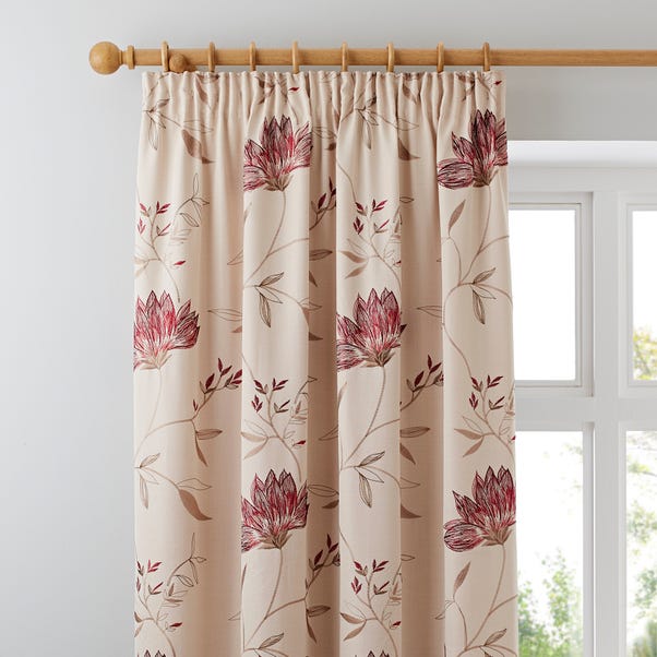 Amelia Red Pencil Pleat Curtains Dunelm Amelia Red Pencil Pleat Curtains Dunelm, Beige And Red Curtains