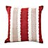 Large Chenille Striped Cushion Red