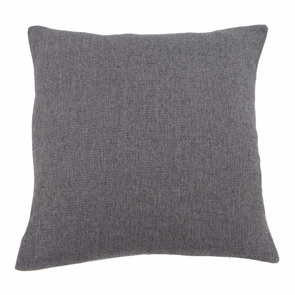 Barkweave Square Cushion Charcoal undefined