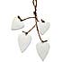 Blue Deco Set of Four Wooden Hanging Hearts White