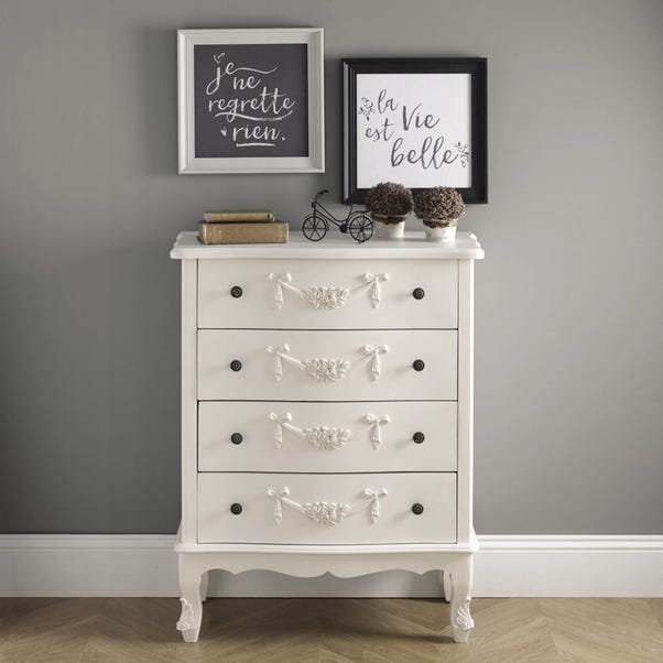 Toulouse Ivory Wide 4 Drawer Chest