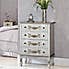 Toulouse Wide 4 Drawer Chest, Pine Silver
