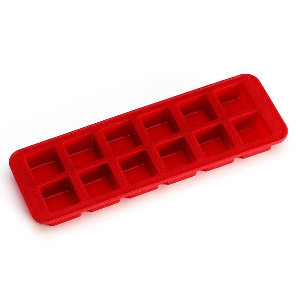 Silicone 12 Slot Ice Cube Tray Red