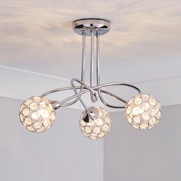chrome 3 light ceiling fitting