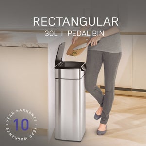 Simplehuman 30l Rectangular Touch-bar Bin