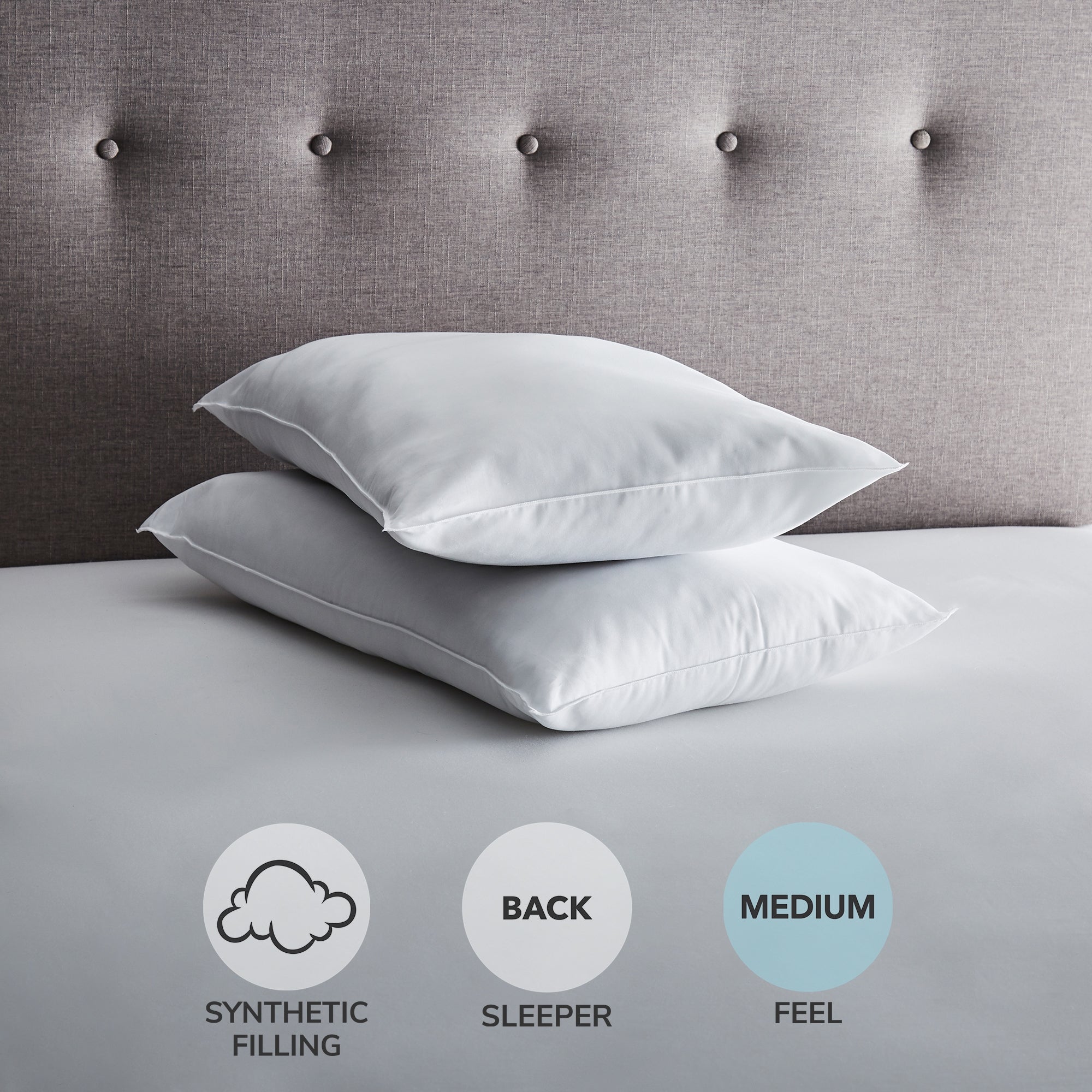 Fogarty Pack of 2 Anti-Allergy Side Sleeper Pillows
