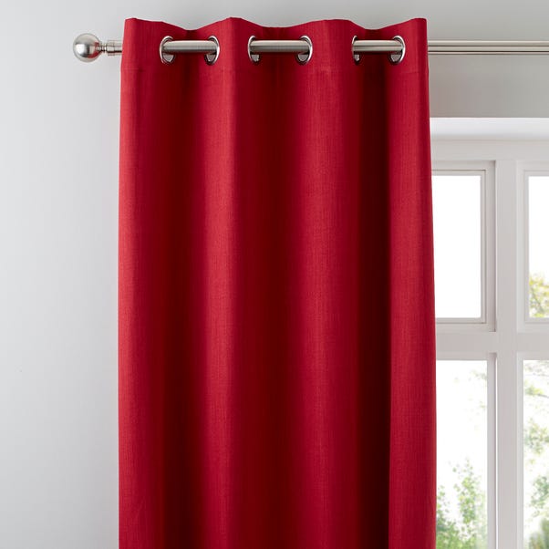 Solar Red Blackout Eyelet Curtains  undefined