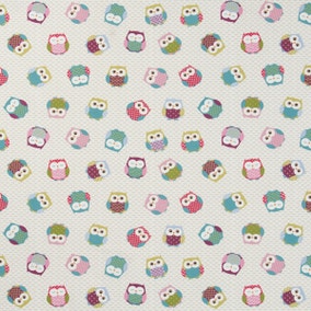 By the Metre Owls Fabric