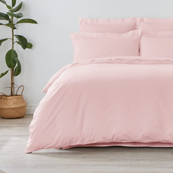 Non Iron Plain Dye Dusky Pink Duvet, How To Iron A Single Duvet Cover Into Double Bed