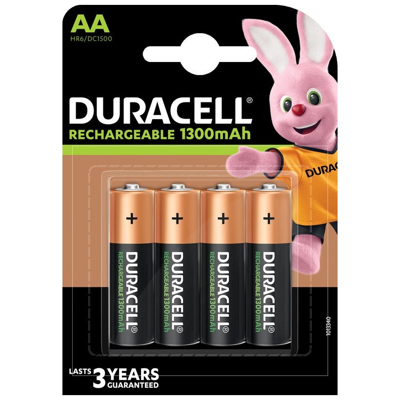 Duracell Pack of 4 AA Rechargeable Batteries