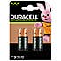 Duracell AAA Rechargeable 4 Pack Black undefined