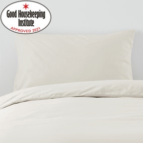 Non Iron Plain Dye Ivory Standard Pillowcase Pair