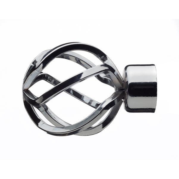 Mix and Match Rounded Cage Finials Dia. 28mm Chrome