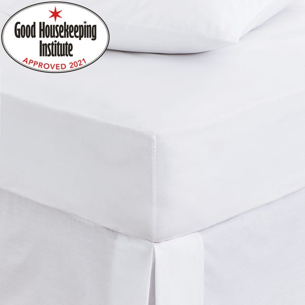 Non Iron Plain Fitted Sheet White undefined