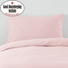 Non Iron Plain Dye Dusky Pink Standard Pillowcase Pair