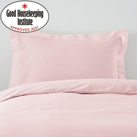 Non Iron Plain Dye Dusky Pink Oxford Pillowcase