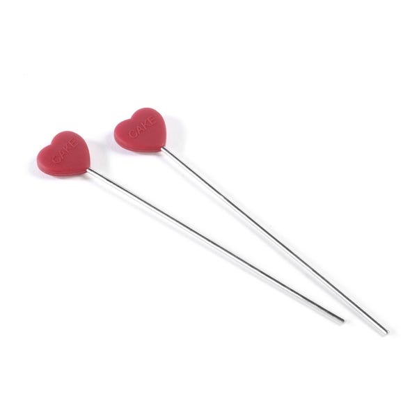 Pair of Red Silicone Cake Testers Red