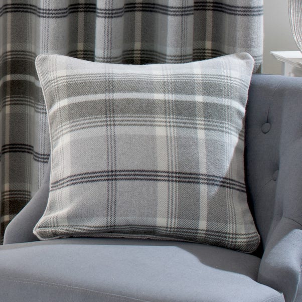 Highland Check Dove Grey Cushion image 1 of 4