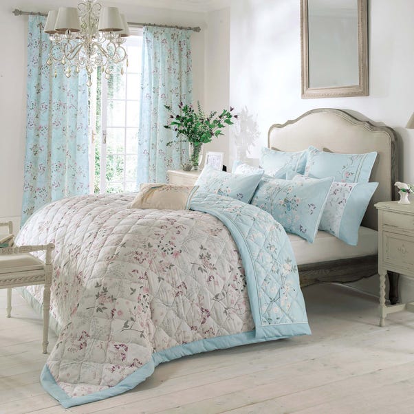 Dorma Maiya Duck Egg Bedspread Dunelm