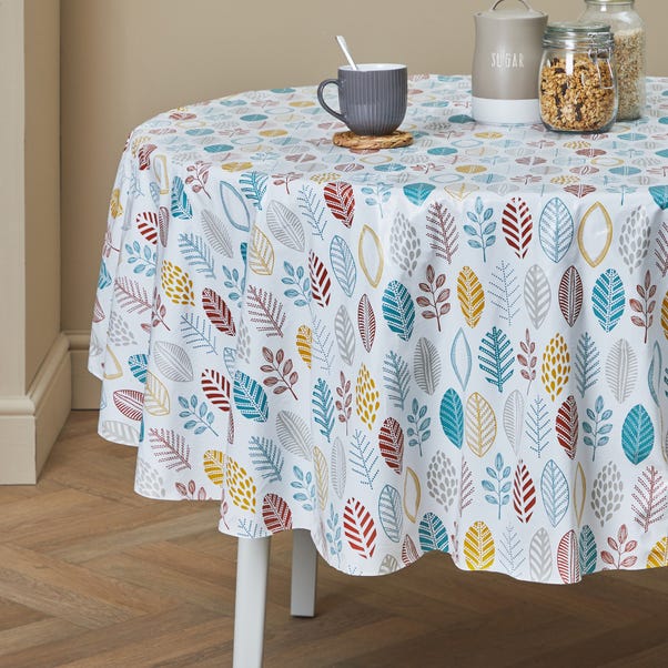 Cosy Skandi PVC Round Tablecloth MultiColoured
