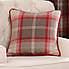 Highland Check Red Filled Cushion Red