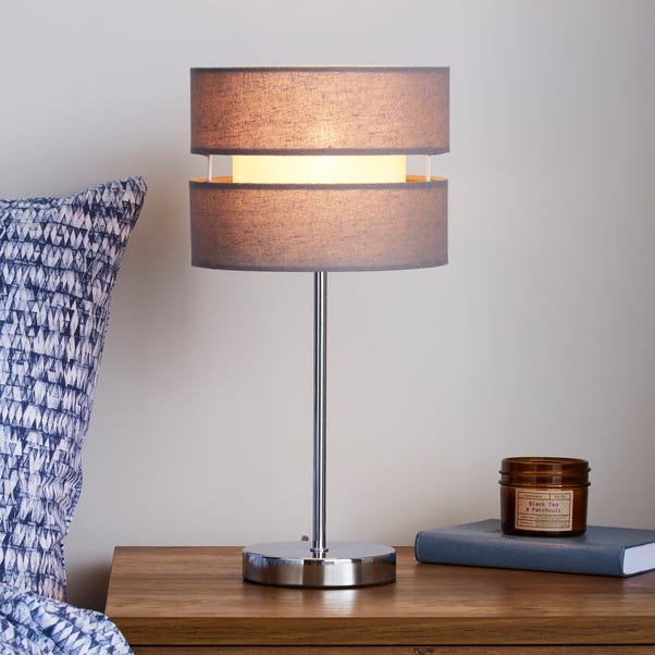 Frea Grey Table Lamp Dunelm, Industrial Style Table Lamps Dunelm