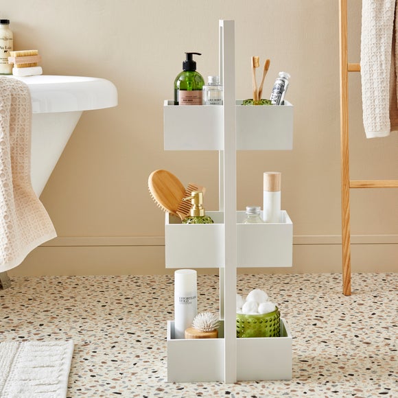 bathroom storage caddy white