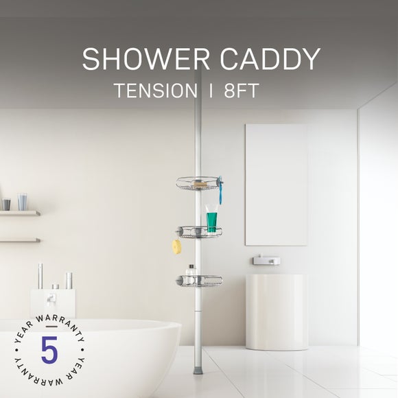 View Simplehuman Tension Pole Shower Caddy View Simplehuman Tension Pole Shower Caddy