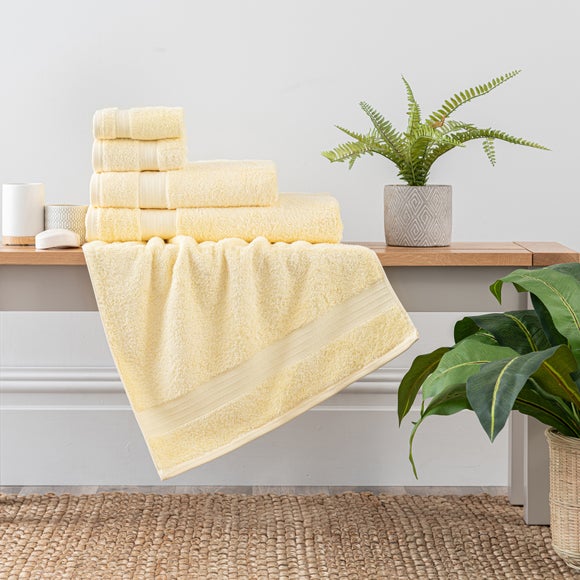 Lemon Egyptian Cotton Towel Dunelm