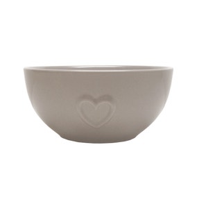 Country Taupe Heart Bowl