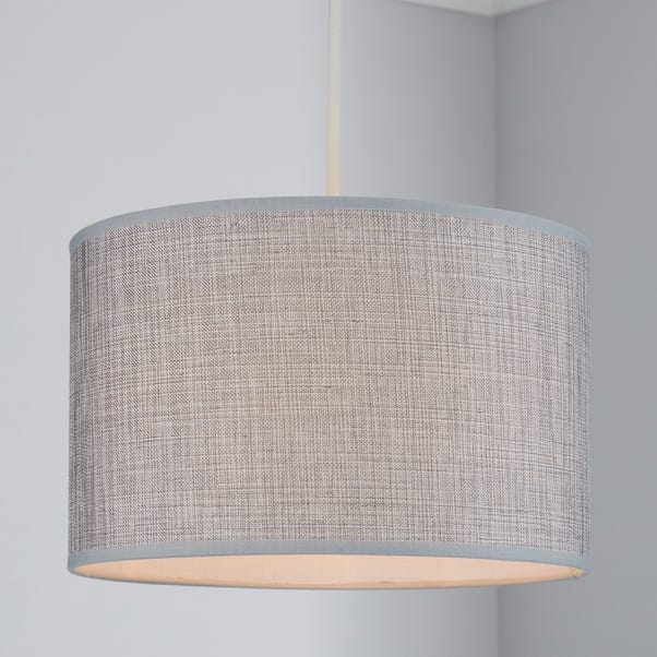 Carrie Textured Lamp Shade 30cm Grey Grey