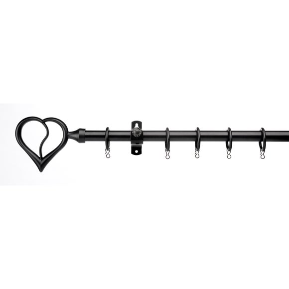 Amore Extendable Metal Curtain Pole With Rings