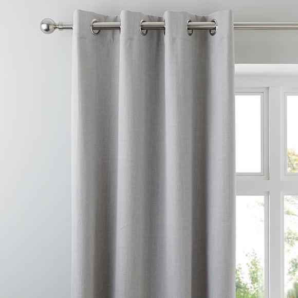 Solar Grey Blackout Eyelet Curtains Dunelm   30172021 