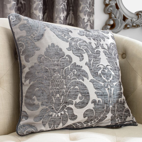 grey damask cushions