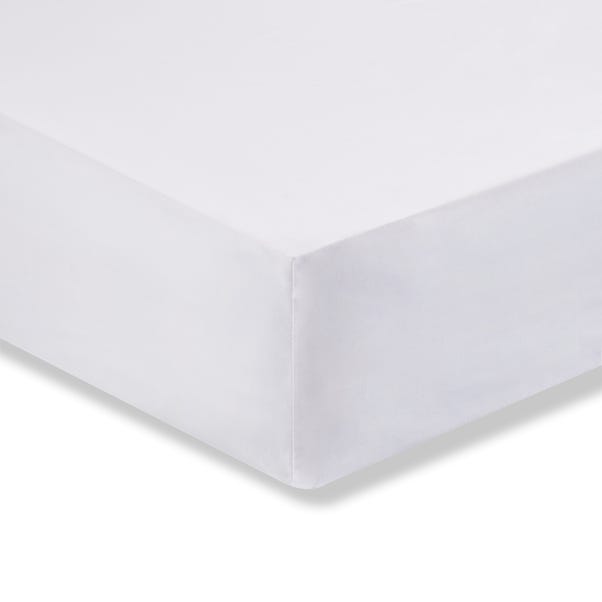 Cotton Rich Sateen Fitted Sheet White undefined