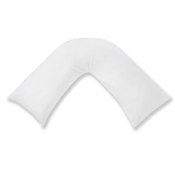 Cotton Rich Sateen V-Shaped Pillowcase White