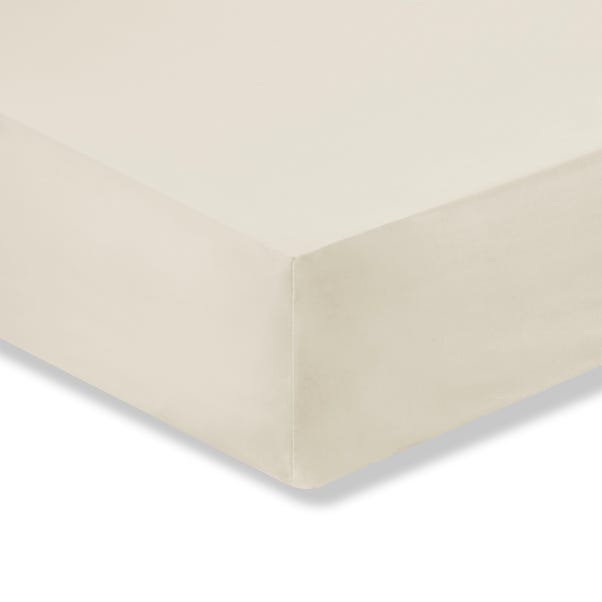 Cotton Rich Sateen Fitted Sheet Cream undefined