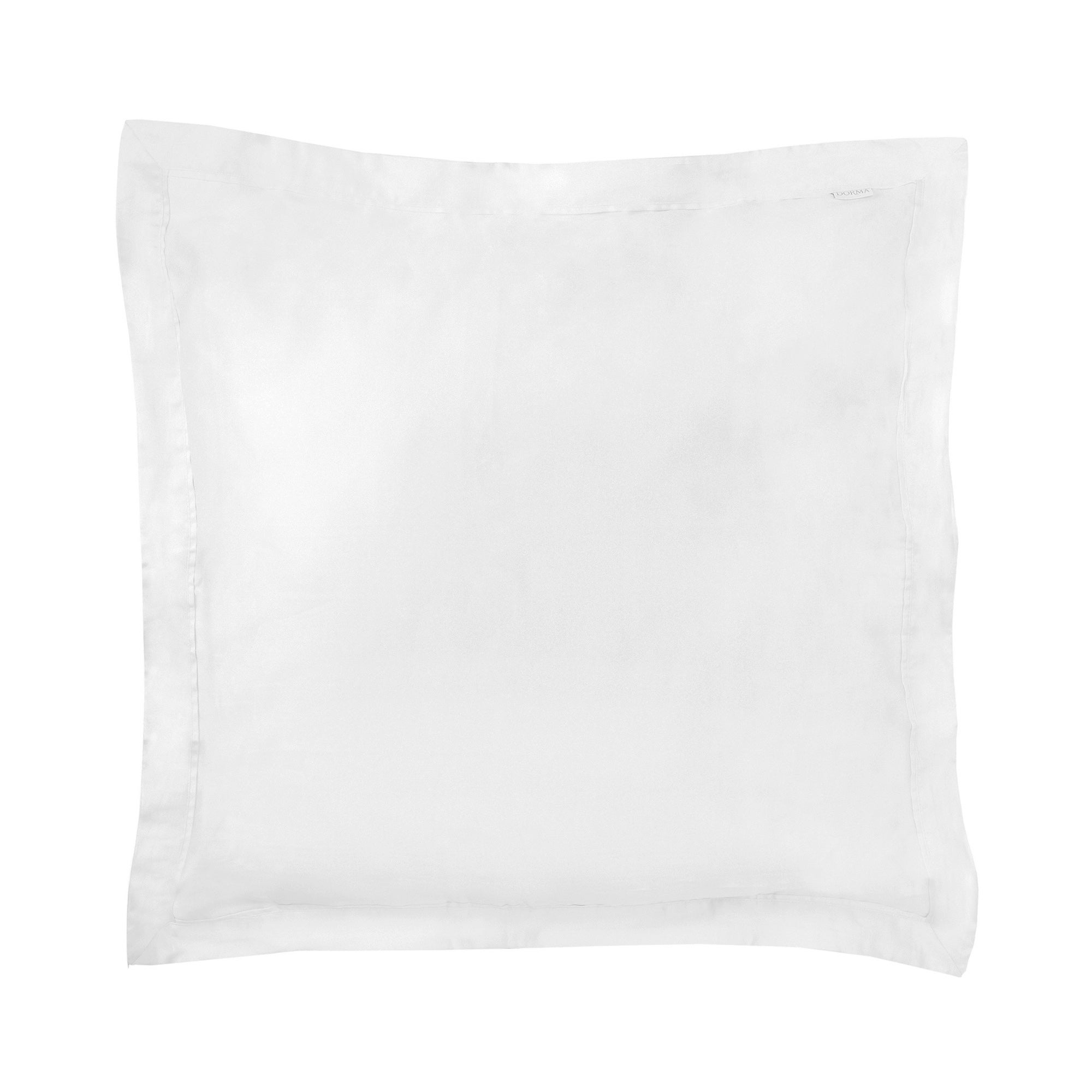 Dorma 500 Thread Count 100 Cotton Sateen Plain Continental Square Pillowcase White