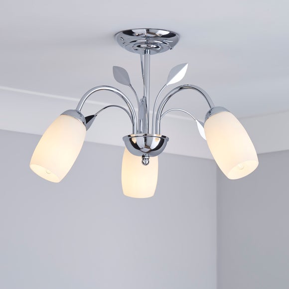 chrome 3 light ceiling fitting