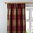 Highland Check Wine Pencil Pleat Curtains  undefined