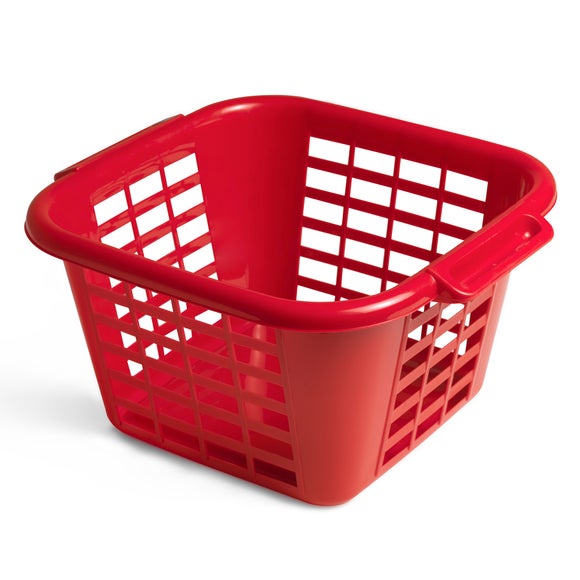 red washing basket