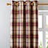 Dorma Bloomsbury Check Plum Eyelet Curtains  undefined