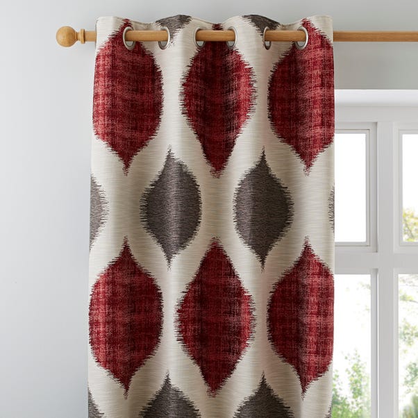 Morocco Red Eyelet Curtains  undefined