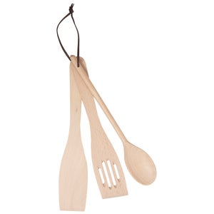 Essentials Set Of 3 Beech Utensils