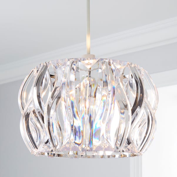 Wavy Jewel Easy Fit Pendant Dunelm, How To Fit A Ceiling Light Shade